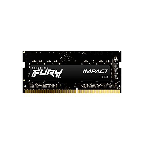 Kingston FURY Impact - DDR4 - kit - 32 GB: 2 x 16 GB - SO-DIMM 260-pin - 2666 MHz / PC4-21300 - CL16 - 1.2 V - unbuffered - non-ECC - black