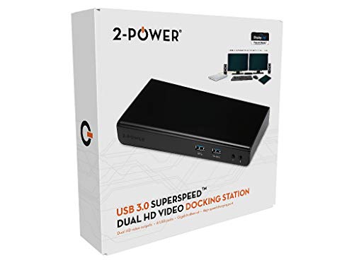 2-Power USB 3.0 Dual Display Docking Station - Docking station - USB - HDMI - GigE