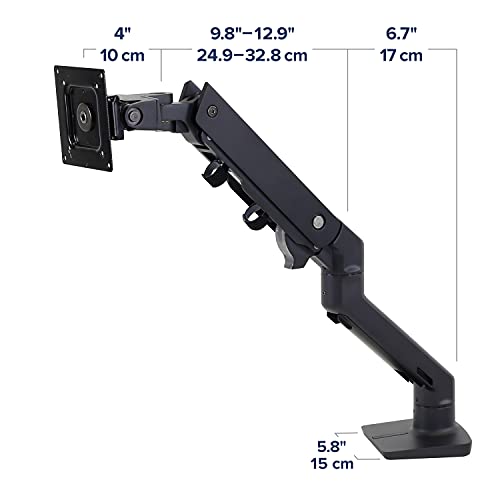 Ergotron HX - Mounting kit (articulating arm, desk clamp mount, grommet mount) - for LCD display/ curved LCD display (Constant Force motion) - matte black - screen size: up to 49"