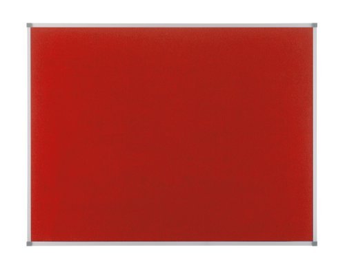 Best Value Nobo Elipse Noticeboard Felt with Aluminium Frame Red (1200 x 900 mm)