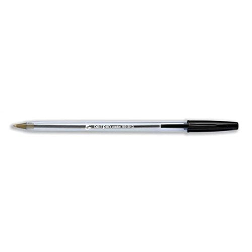 Best Value 5 Star Office Ball Pen Clear Barrel 1.0mm Tip 0.4mm Line Black [Pack 50]