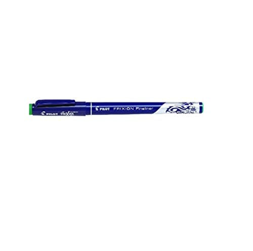 Best Value Pilot FriXion Fineliner Felt Pen 1.3mm Tip Erasable (Green) - Pack of 12