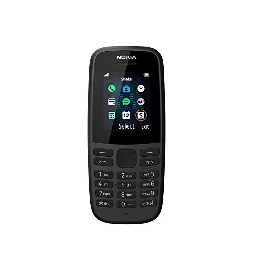 Nokia 105 (2019 edition) 1.77-Inch UK SIM Free Feature Phone (Single SIM)  Black