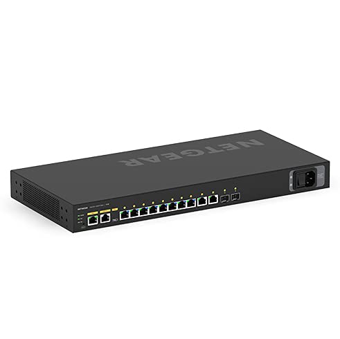 NETGEAR AV Line M4250-10G2F-PoE+ - Switch - L3 - Managed - 10 x 10/100/1000 (8 PoE+) + 2 x Gigabit SFP - side to side airflow - rack-mountable - PoE+ (125 W)