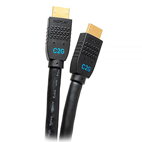 C2G 25ft Ultra Flexible 4K Active HDMI Cable Gripping 4K 60Hz - In-Wall M/M - HDMI cable with Ethernet - HDMI male to HDMI male - 7.6 m - black - active, 4K60Hz support