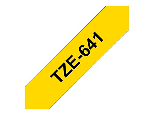 Brother TZe-641 - Standard adhesive - black on yellow - Roll (1.8 cm x 8 m) 1 roll(s) laminated tape - for Brother PT-D600, P-Touch PT-1880, D450, E550, E800, P900, P950, P-Touch Cube Plus PT-P710