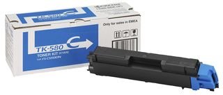 Best Value Kyocera Toner Cartridge TK-580 C - CYAN - 2.800 Pages Standard Capacity Genuine Premium Printer Toner - 1T02KTCNL0 - T2KTCNL0 - for FS-C5100DN / FS-C5150DN / ECOSYS P6021cdn