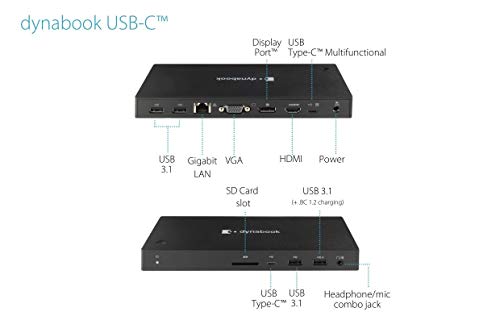 Dynabook USB-C Dock - Docking station - USB-C - VGA, HDMI, DP - GigE - 100 Watt - United Kingdom, Europe - for PortÚgÚ A30, X20, X20W, X30, X30T, Satellite Pro A50, L50, R50, Tecra A40, A50, X40, X50