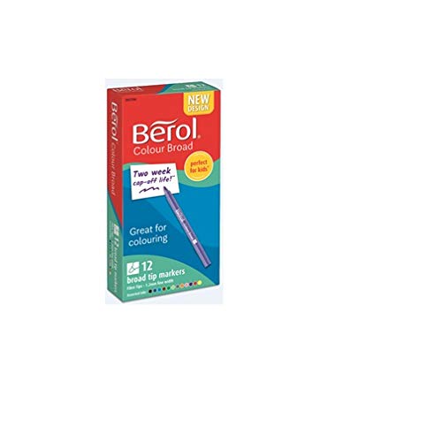 Best Value Berol Color Broad Fibre Tip Assorted Colours - Pack of 12