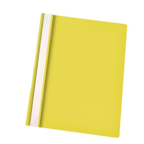 Best Value Esselte 56281 Lightweight Plastic Report A4 Flat File Clear Front - Yellow, Pack of 25