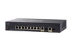 Cisco Small Business SF352-08P-K9 - Switch - L3 - Managed - 8 x 10/100 (PoE+) + 2 x combo Gigabit Ethernet/Gigabit SFP - desktop - PoE+ (62 W)