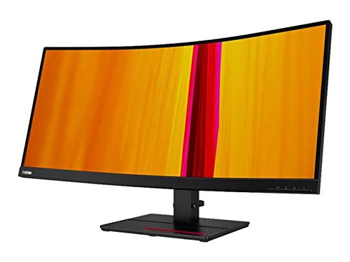 Lenovo ThinkVision T34w-20 - LED monitor - curved - 34" (34" viewable) - 3440 x 1440 Ultra WQHD - VA - 350 cd/m - 3000:1 - 4 ms - HDMI, DisplayPort, USB-C - raven black