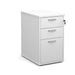 Best Value DAMS 600 mm Desk High 3 Drawer Pedestal-White, Wood, 60x42.6x72.5 cm