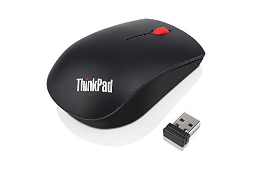 Lenovo ThinkPad Essential Wireless Mouse - Mouse - laser - 3 buttons - wireless - 2.4 GHz - USB wireless receiver - for IdeaCentre AIO 3 24, 3 27, ThinkCentre M60, ThinkEdge SE30, ThinkPad L14 Gen 2, P14s Gen 2