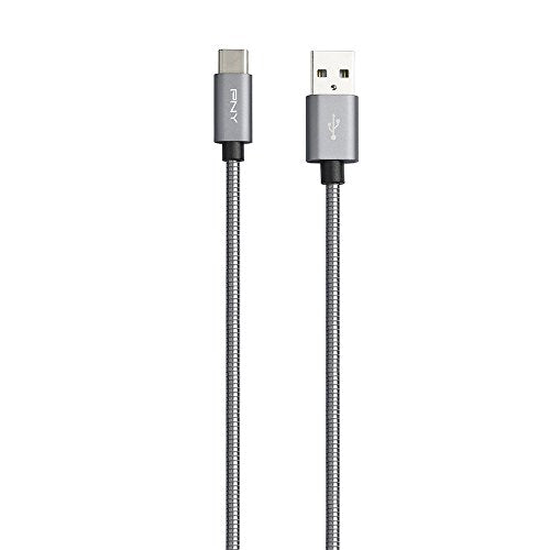 PNY - USB cable - USB Type A (M) to USB-C (M) - USB 2.0 - 1 m - metallic charcoal