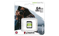 Kingston Canvas Select Plus - Flash memory card - 64 GB - Video Class V10 / UHS-I U1 / Class10 - SDXC UHS-I