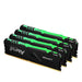 Kingston FURY Beast RGB - DDR4 - kit - 32 GB: 4 x 8 GB - DIMM 288-pin - 2666 MHz / PC4-21300 - CL16 - 1.2 V - unbuffered - non-ECC - black