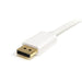 Best Value StarTech.com MDP2DPMM2MW2m (6 ft) White Mini DisplayPort to DisplayPort 1.2 Adapter Cable M/M - DisplayPort 4k