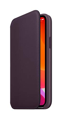 Apple Folio - Flip cover for mobile phone - leather - aubergine - for iPhone 11 Pro