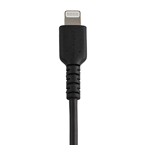 StarTech 15cm Durable USB A to Lightning Apple MFI Certified Cable Black