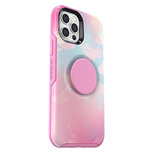 OtterBox Otter + Pop Symmetry Series - Back cover for mobile phone - polycarbonate, synthetic rubber - daydreamer pink graphic - for Apple iPhone 12, 12 Pro