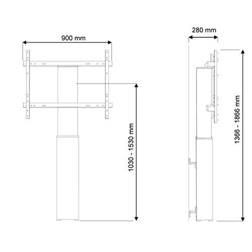 Neomounts by Newstar PLASMA-W2250 - Bracket - for flat panel (motorised) - black - screen size: 42"-100" - wall-mountable