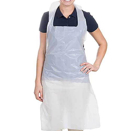 Disposable Aprons 16 Micron White Flat (Pack 100) DAF100WH