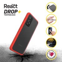 OtterBox React Series - Back cover for mobile phone - power red - for Samsung Galaxy A72