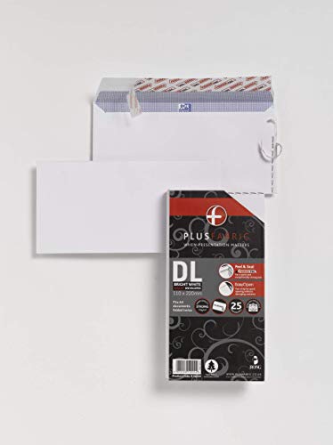 Best Value Plus Fabric DL 120gsm Peel and Seal Envelope - White (Pack of 25)