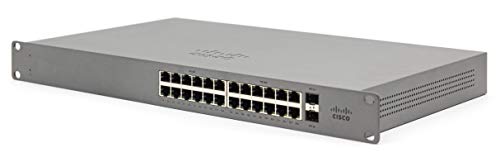 Cisco Meraki Go GS110-24P - Switch - Managed - 24 x 10/100/1000 (PoE+) + 2 x SFP (mini-GBIC) (uplink) - desktop, rack-mountable - PoE+ (195 W)