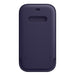 Apple with MagSafe - Protective sleeve for mobile phone - leather - deep violet - for iPhone 12 Pro Max