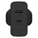 OtterBox Premium - Power adapter - 18 Watt - 3 A - PD 3.0 - 2 output connectors (USB, USB-C) - black shimmer