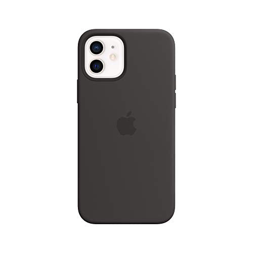 Apple Case with MagSafe - Back cover for mobile phone - silicone - black - for iPhone 12, 12 Pro