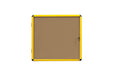 Best Value Bi-Office Display Case Ultrabrite-12x A4Cork Notice Board with Yellow Aluminium Frame