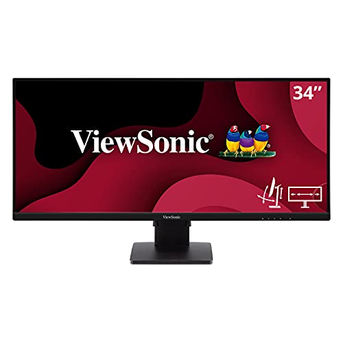 Viewsonic VA3456-MHDJ - LED monitor - 34" (34.1" viewable) - 3440 x 1440 Ultra WQHD @ 75 Hz - IPS - 400 cd/m? - 1000:1 - HDR10 - 4 ms - 2xHDMI, DisplayPort - speakers