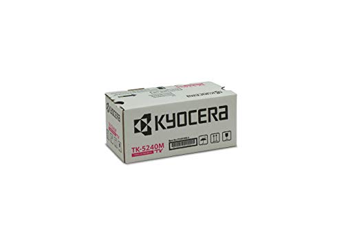 Best Value Kyocera TK-5240M Original Toner Cartridge Magenta 1T02R7BNL0. For ECOSYS M5526cdn, ECOSYS M5526cdw, ECOSYS P5026cdn, ECOSYS P5026cdw. Amazon Dash Replenishment-Compatible