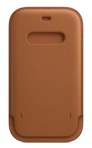 Apple with MagSafe - Protective sleeve for mobile phone - leather - saddle brown - for iPhone 12, 12 Pro