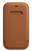 Apple with MagSafe - Protective sleeve for mobile phone - leather - saddle brown - for iPhone 12, 12 Pro