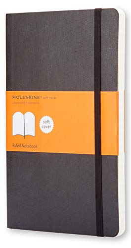 Best Value Moleskine Classic Ruled Paper Notebook - Soft Cover and Elastic Closure Journal - Color Black - Large 13 x 21 A5 - 192 Pages