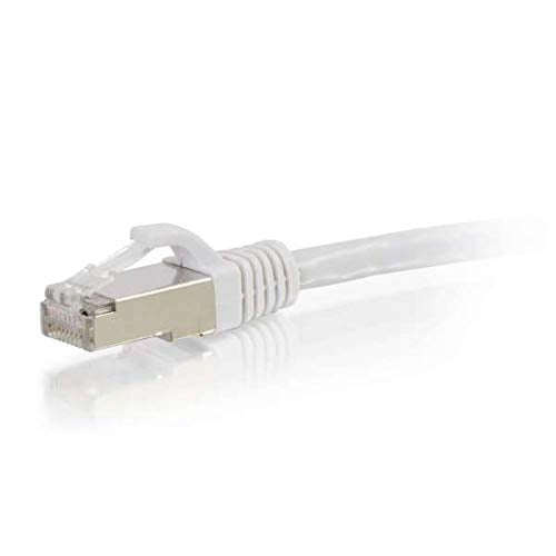 C2G Cat6a Booted Shielded (STP) Network Patch Cable - Patch cable - RJ-45 (M) to RJ-45 (M) - 1 m - STP - CAT 6a - molded, snagless, stranded - white