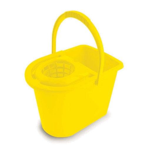 Best Value 12 Litre Mop Bucket and Wringing Attachment Yellow