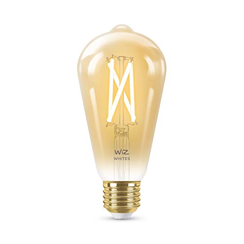 WiZ Whites - LED filament light bulb - shape: ST64 - E27 - 6.7 W (equivalent 50 W) - class A+ - warm white to daylight - 2000-5000 K - amber