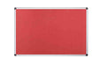 Best Value Bi-Office Notice Board Maya, Red Felt, Aluminium Frame, 120 x 120 cm