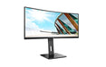 AOC CU34P2A - LED monitor - curved - 34" - 3440 x 1440 Ultra WQHD @ 100 Hz - VA - 300 cd/m - 3000:1 - 1 ms - 2xHDMI, DisplayPort - speakers - black