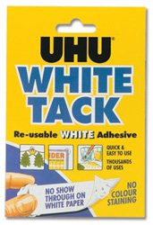 Best Value UHU 42196 White Tack Mastic Adhesive Non-staining Handy Pack Ref 2633 [Pack of 12]