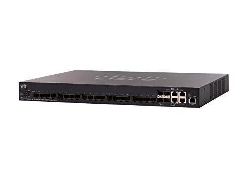 Cisco SX350X-24F - Switch - Managed - 20 x 10 Gigabit SFP+ + 4 x combo 10 Gigabit SFP+ + 4 x 10Gb Ethernet - rack-mountable