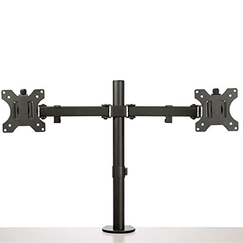 Desk Mount Dual Monitor Arm - Articulating - for up To 32" Vesa Mount Monitors - Double Joint Crossbar - Steel (ARMDUAL2)