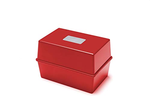 Best Value Deflecto Value Size 6 x 4 Index Card Box - Red