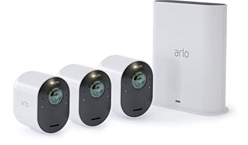 Arlo Ultra 2 Security System - Gateway + camera(s) - wireless (802.11b, 802.11g, 802.11n, 802.11ac, Bluetooth 4.2 LE) - 3 camera(s) - white