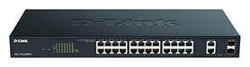 D-Link DGS 1100-26MPV2 - Switch - smart - 24 x 10/100/1000 (PoE+) + 2 x combo Gigabit SFP - rack-mountable - PoE+ (370 W)